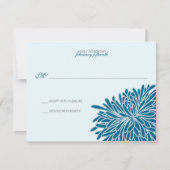 Chrysanthemum Wedding Response RSVP Karte (Vorderseite)