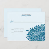 Chrysanthemum Wedding Response RSVP Karte (Vorne/Hinten)