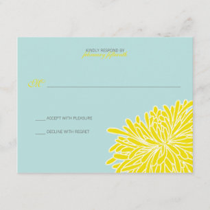Chrysanthemum Wedding Response RSVP Karte