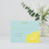 Chrysanthemum Wedding Response RSVP Karte (Stehend Vorderseite)