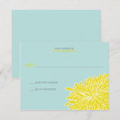 Chrysanthemum Wedding Response RSVP Karte (Vorne/Hinten)