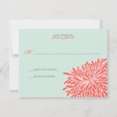 Chrysanthemum Wedding Response RSVP Karte (Vorderseite)