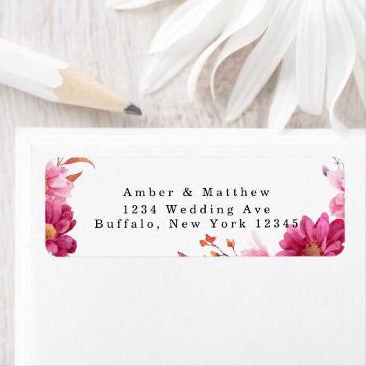 Chrysanthemum Wedding Rücksendeadresse (Insitu)