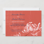 Chrysanthemum Wedding Save the Date Einladungen (Rückseite)