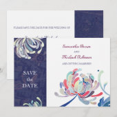 Chrysanthemum Wedding Save the Date Einladungen (Vorne/Hinten)