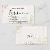 Chrysanthemum Wie viele Küsse Brautparty Platzkarte (Vorne/Hinten)