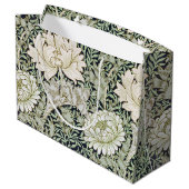 Chrysanthemum, William Morris große Geschenktasche Geschenktüte (Rückseite Schrägansicht)