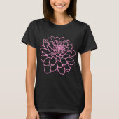 Chrysanthemum Zeichnend - rosa T-Shirt (Vorderseite)