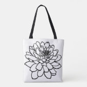 Chrysanthemum Zeichnend Tasche (Rückseite)