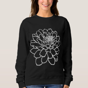 Chrysanthemum Zeichnend - weiß Sweatshirt