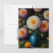 ChrysanthemumBlume Postkarte (Vorne/Hinten)