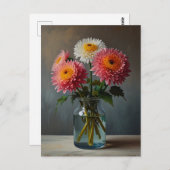 ChrysanthemumBlume Postkarte (Vorne/Hinten)