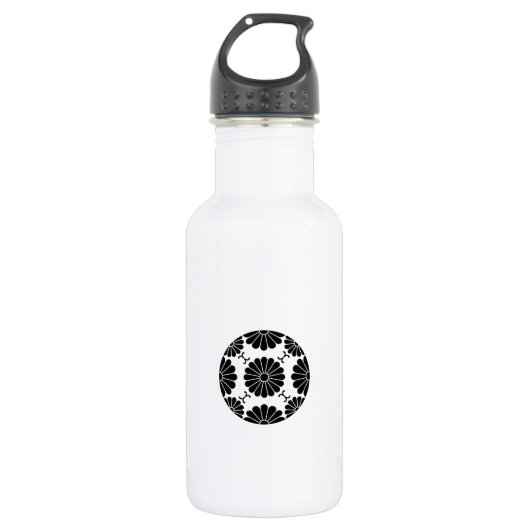 Chrysanthemumblüte im Fusenstil Edelstahlflasche (Vorderseite)