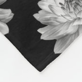Chrysanthemummuster - einfarbiges Schwarz Fleecedecke (Ecke)