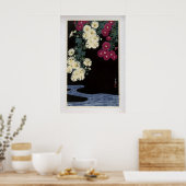 Chrysanthemums and Running Water by Ohara Koson Poster (Küche)