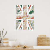 Chrysanthemums Blume Union Jack British (UK) Flag Poster (Küche)