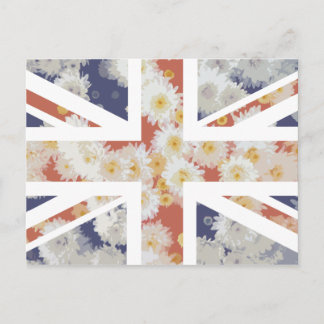 Chrysanthemums Blume Union Jack British (UK) Flag Postkarte