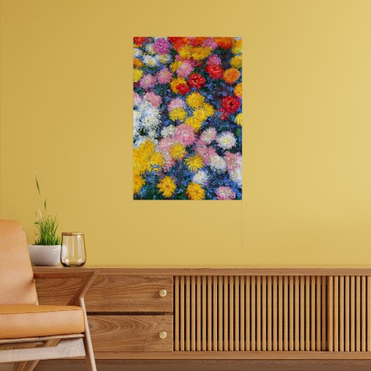 Chrysanthemums by Claude Monet Poster (Wohnzimmer 2)