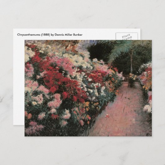 Chrysanthemums by Dennis Bunker Miller, Fine Art Postkarte (Vorne/Hinten)