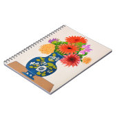 Chrysanthemums in a Blue Chinese Vase Notizblock (Linke Seite)
