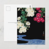 Chrysanthemums - Ohara Koson - Vintage japanische Postkarte (Vorne/Hinten)