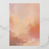 Chrysanthemums Peonies Floral 40. Geburtstag Party Folieneinladung (Rückseite)