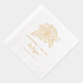 Chrysanthemums Personalized wedding,bridal shower Servietten Mit Folie (Rechts)