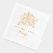 Chrysanthemums Personalized wedding,bridal shower Servietten Mit Folie (Links)