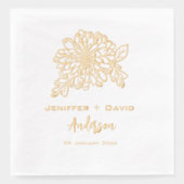 Chrysanthemums Personalized wedding,bridal shower Servietten Mit Folie (Vorderseite)