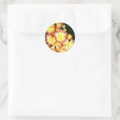 Chrysanthemums Runder Aufkleber (Tasche)