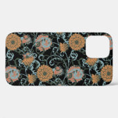 Chrysanthemums Schwarzer Hintergrund, floral Vinta Case-Mate iPhone Hülle (Rückseite (Horizontal))