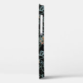 Chrysanthemums Schwarzer Hintergrund, floral Vinta Case-Mate iPhone Hülle (Rückseite / Links)