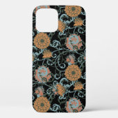 Chrysanthemums Schwarzer Hintergrund, floral Vinta Case-Mate iPhone Hülle (Rückseite)