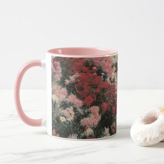 Chrysanthemums von Dennis Bunker Miller, Fine Art Tasse (Mit Donut)