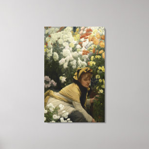 Chrysanthemums von James Tissot Fine Art Leinwanddruck
