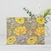 Chrysanthemums von William Morris Einladung (Stehend Vorderseite)