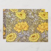 Chrysanthemums von William Morris Einladung (Vorne/Hinten)