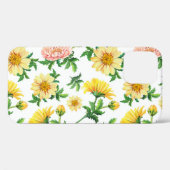 Chrysanthemums Wasserfarbe: Nahtloses Blumendesign Case-Mate iPhone Hülle (Rückseite (Horizontal))