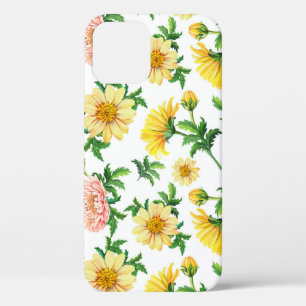 Chrysanthemums Wasserfarbe: Nahtloses Blumendesign Case-Mate iPhone Hülle