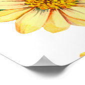 Chrysanthemums Wasserfarbe: Nahtloses Blumendesign Poster (Ecke)