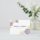 Chrysanthemums Wedding Directions Chubby Begleitkarte (Stehend Vorderseite)
