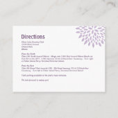 Chrysanthemums Wedding Directions Chubby Begleitkarte (Rückseite)