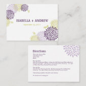 Chrysanthemums Wedding Directions Chubby Begleitkarte (Vorne/Hinten)