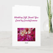 Chrysanthemums Wedding Geschenk Dankeschön Karte (Rückseite)
