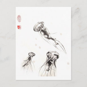 Chrysaora Jellyfish Postkarte