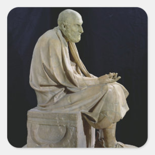 Chrysippus-Statue des griechischen Philosophen Quadratischer Aufkleber