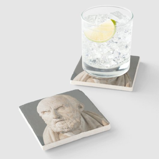 CHRYSIPPUS STEINMarmorstatue Steinuntersetzer (Seitenansicht)