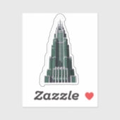 Chrysler Building Art Deco Aufkleber (Blatt)