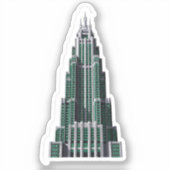 Chrysler Building Art Deco Aufkleber (Vorderseite)