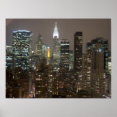 Chrysler Buuilding NYC Night Poster (Vorne)